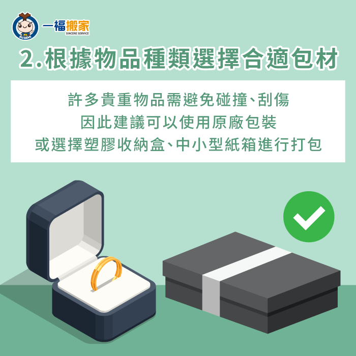 選擇合適包材進行打包-貴重物品收納