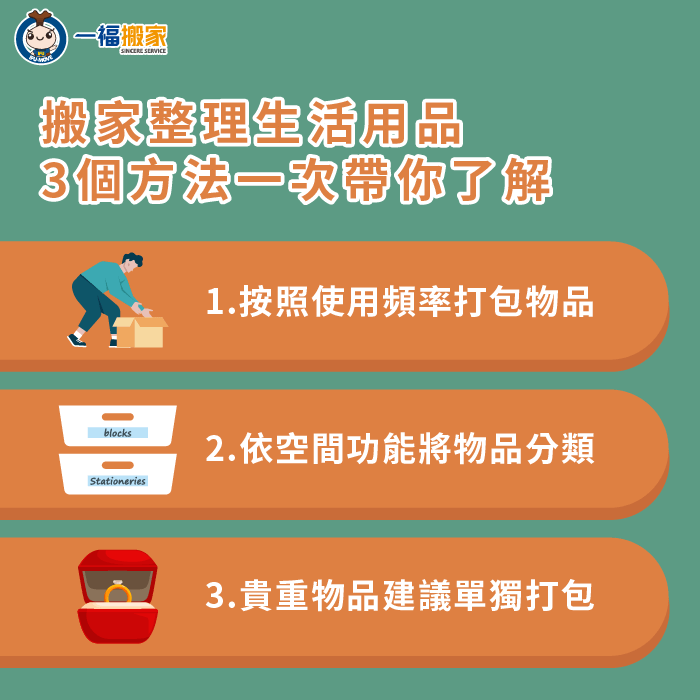 搬家收納生活用品,哪些方式最有效率且妥善?3大重點一次告訴你! 搬家整理生活用品3個方法全解析-生活用品 收納